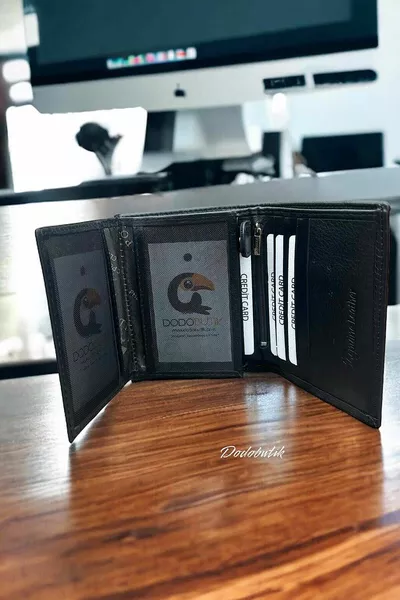 Genuine Leather Men's Wallet (.5cm x 9cm)