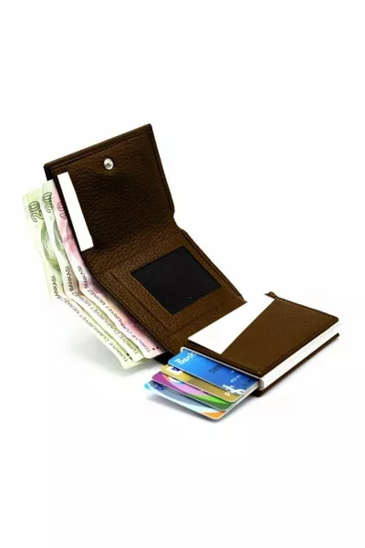 Kunstleder Herren Hellbraunes Kartenhalter-Portemonnaie-Portfolio