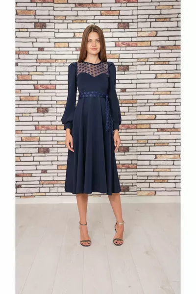 Расклешенное платье Daisy Tulle длиной миди с деталями