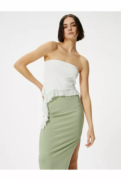 Gonna a tubino Maxi lunghezza vita alta rimbalzato