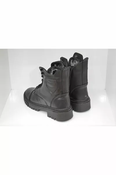 Prince Leather Fur Inner Lining Unisex Postal Zipper Easy Wear Winter Sole