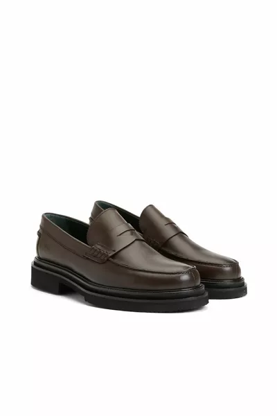 Brauner Herren Loafer aus Leder