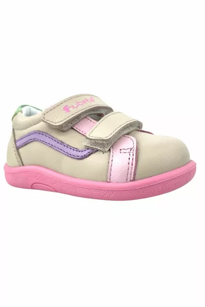 العظام الوحيد الخطوة الأولى أحذية عارضة البيج الوردي