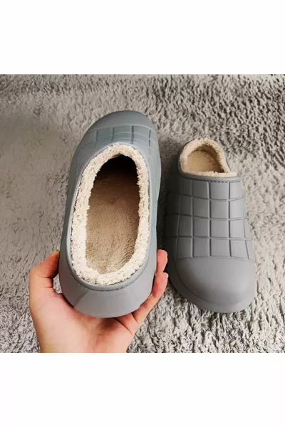 Матовая стелька из меха водонепроницаемая домашняя тапочка на нескользящей подошве