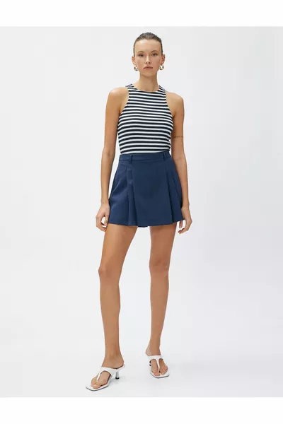 Mini Shorts Skirt Pleated
