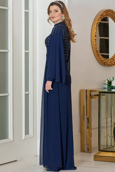 Belin Abiye Lacivert 