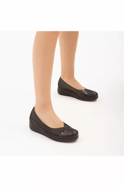 Chaussures de confort en cuir véritable pour femmes   Byn Ayk 