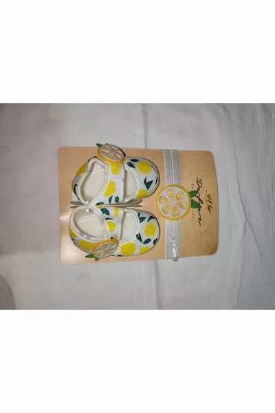 Комплект детских пинеток и повязки на голову (новорожденный)