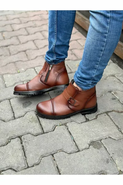 НЕСКОЛЬЗЯЩАЯ ПОДОШВА НА МЕХОВОЙ МОЛНИИ ОРТОПЕДИЧЕСКИЕ ВОДОНЕПРОНИЦАЕМЫЕ И МОРОЗОСТОЙКИЕ МУЖСКИЕ БОТИНКИ