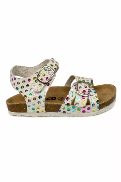 .y. Baby Leather White Kids Sandals