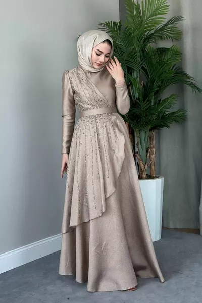 Sila Abendkleid Beige