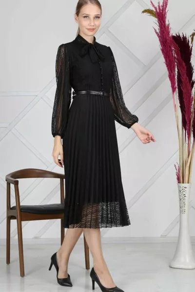 أسود ربطة عنق الرباط التفاصيل مطوي مساء اللباس