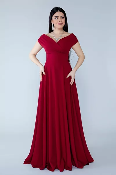 قوارب الكاياك مزدوجة الصدر طوق منخفض الكتف المنسوجة المتدفقة النسيج ماكس طول دعوة والتخرج وسهرة اللباس