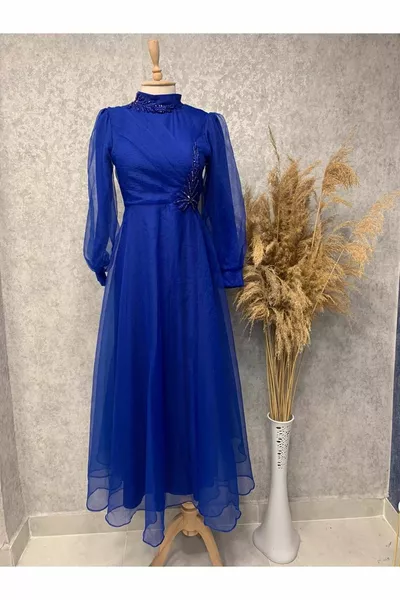  Elbise Abiye Önü Işlemeli - -  - 