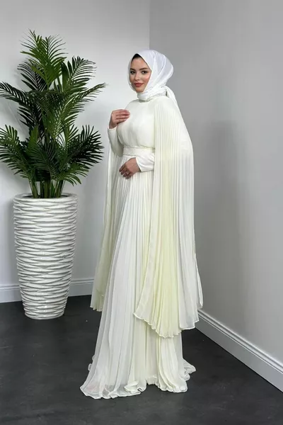 Вечерна рокля Шеввал Бяла