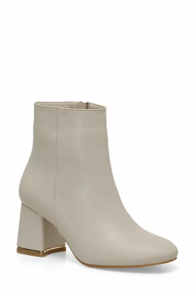  4PR Beige Bottes à talons pour femmes