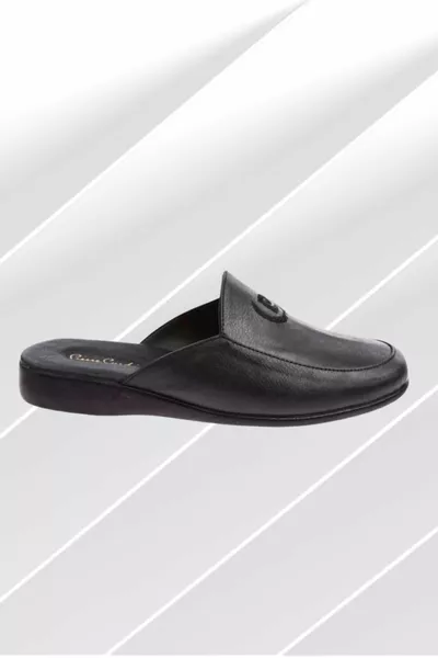 Pantofole da casa da sposo nere da uomo