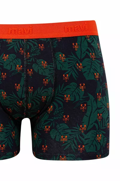 Boxer Bleu Marine Imprimé Scorpion 