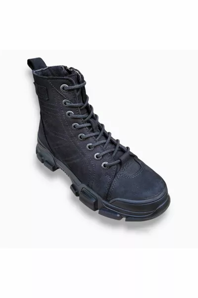 Femme Nubuck Noir Cuir Véritable Postal 