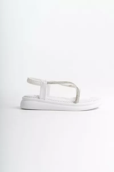 ЖЕНСКИЕ САНДАЛИИ ИЗ БЕЛОГО КАМНЯ c