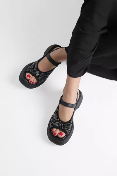 Sandales en cuir véritable Wella Anatomical Sole Stone