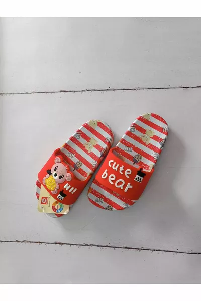 Момиче плюшено мече Модел Нехлъзгащ се басейн Морска баня Мокър под и ежедневни чехли