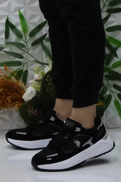 الولايات المتحدة بولو Assn. Habıta مسحوق أسود عارضة المنتج الأصلي حذاء رياضي نسائي