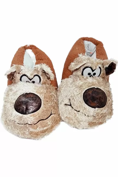 Unisex Bruine Dieren Pantduf Huisschoenen