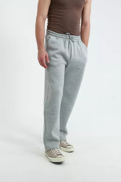 Pantaloni della tuta 3 Strisce, gamba larga, baggy, in cotone felpato invernale