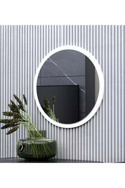 Specchio Rotondo Decorativo Bianco Cm Ingresso Corridoio WC