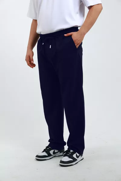 Pantaloni della tuta Walker Baggy Oversize a gamba larga, in tessuto doppio filo, di media pesantezza, lunghi (TAGLIA ORIGINALE)