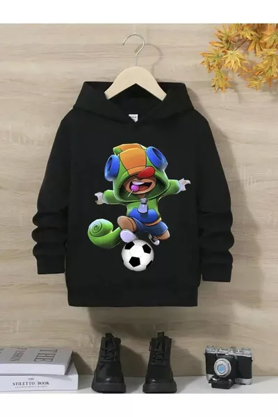 Unisex Hoodie Sweatshirt met Voetbalspelerprint