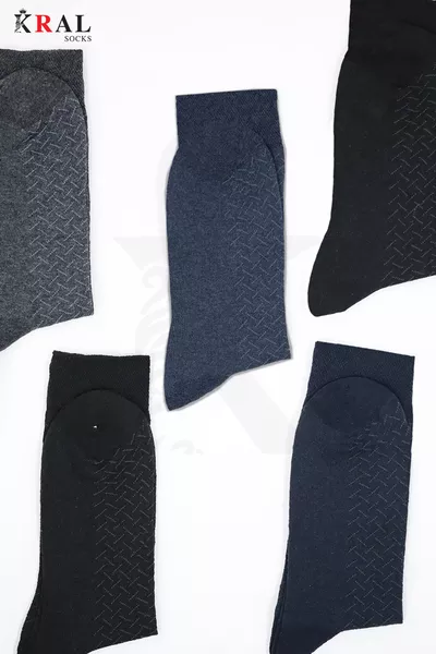 جوارب رجالية للموسم الجديد، قطن، خالية من اللحامات، منقوشة، 5 أزواج، جوارب طويلة لجميع المواسم