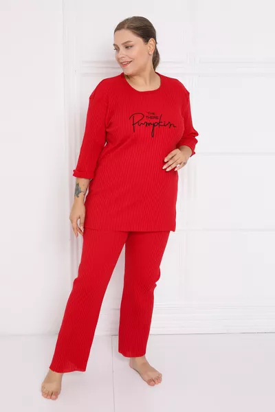 Ribbed Knit Cotton Spanish Leg New Season Plus Size Loungewear