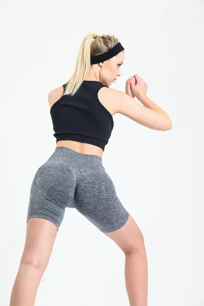 Short da Bici Modellante per Glutei con Push Up e Arricciatura sui Fianchi