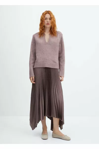 Irregular Pleated Skirt