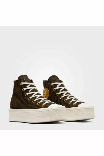 Chuck Taylor All Star Modern Lift Platform Corduroy Kadın Kahverengi Sneaker