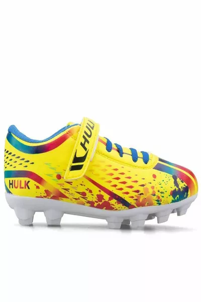  حذاء كرة قدم فيليكرو للأطفال Yellow_K أحمر