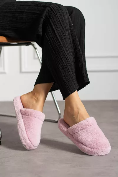 Modafrato ريش داخلي نسائي منزل النعال الشتاء النعال نعل صامت