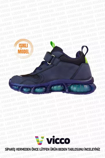 نموذج الصفصاف مضاءة خفيفة الوزن الأولاد أحذية مريحة باللون الأزرق الداكن