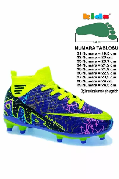 Laliga Airboom Pro أحذية كرة القدم للأطفال والمراهقين أحذية كرة القدم الأرجواني مع الجوارب