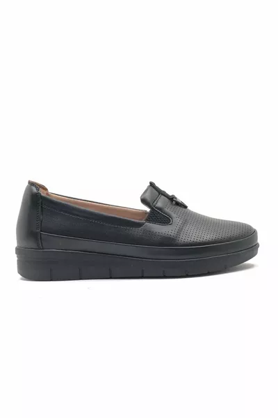 Berfilla Dr.Recommended % Cuir Mère Femmes Ballerines NOIR