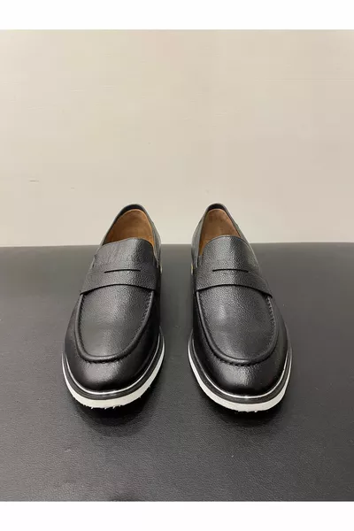 Veterloze klassieke schoenen van echt leer voor heren