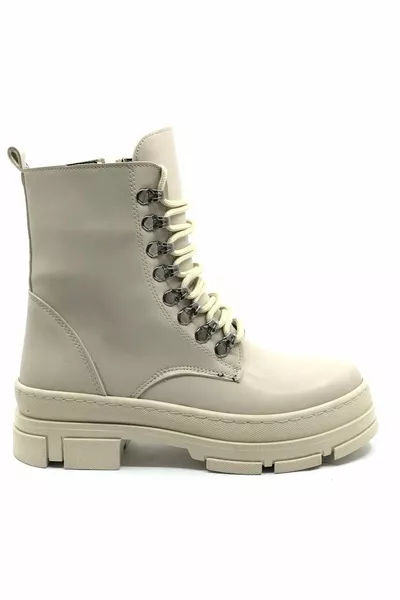 Mehtap Haak en Oogafstand Dames Postal Boots BEIGE