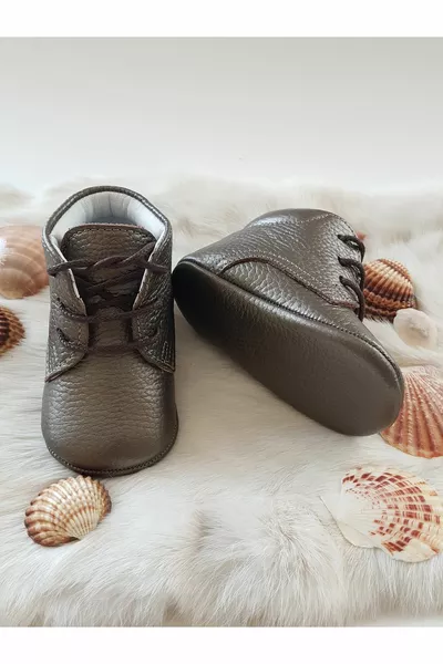 أحذية أطفال جلدية أصلية نحاسية