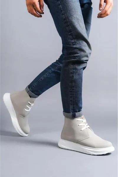  Franca Lace-Up Suede Men's Sports Boots BT Grey