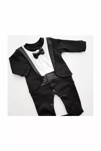 Jongens Babypakje Zwart Smokingpak
