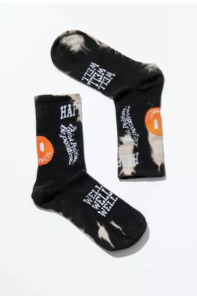 Smile - Dye Unisex Tie-Dye Pattern Seamless Tennis Socks - Space