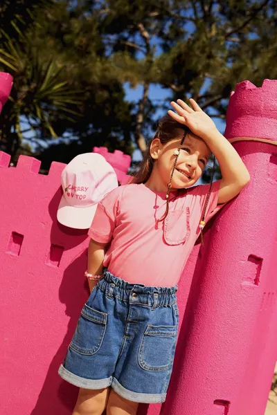 Baby Girl Paperbag Jean Shorts SM