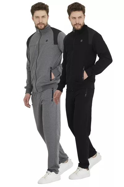 طقم رياضي رجالي بقبة حاكم قطعتين -